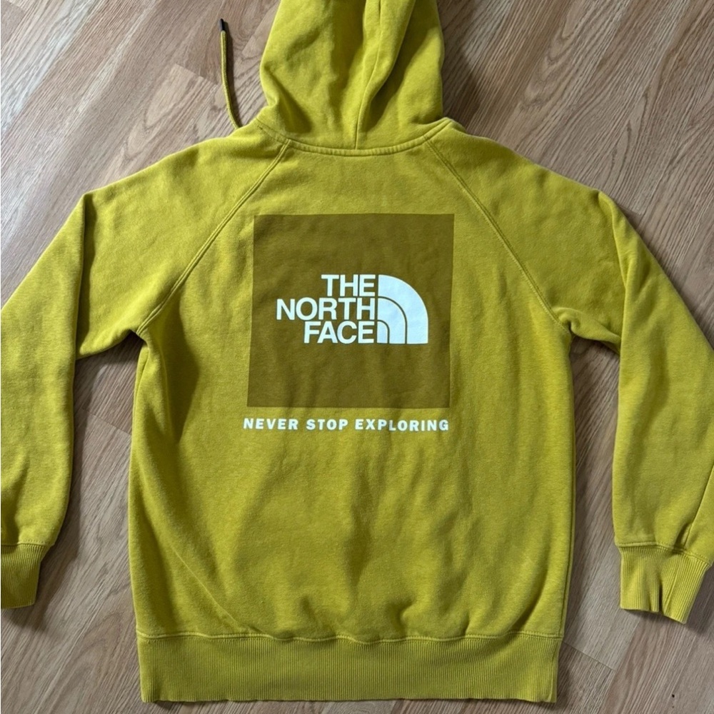 The North Face women’s Mustard Yellow Logo Hoodie small